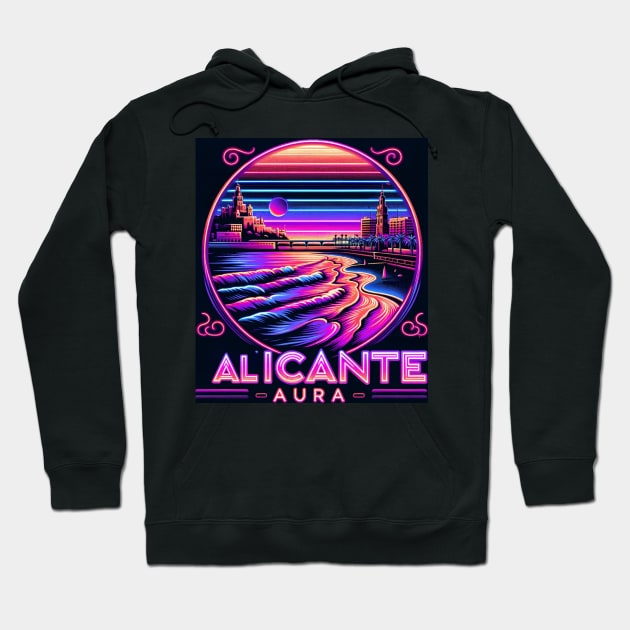 ALICANTE AURA - Néon And Waves Hoodie by Keziah Elements